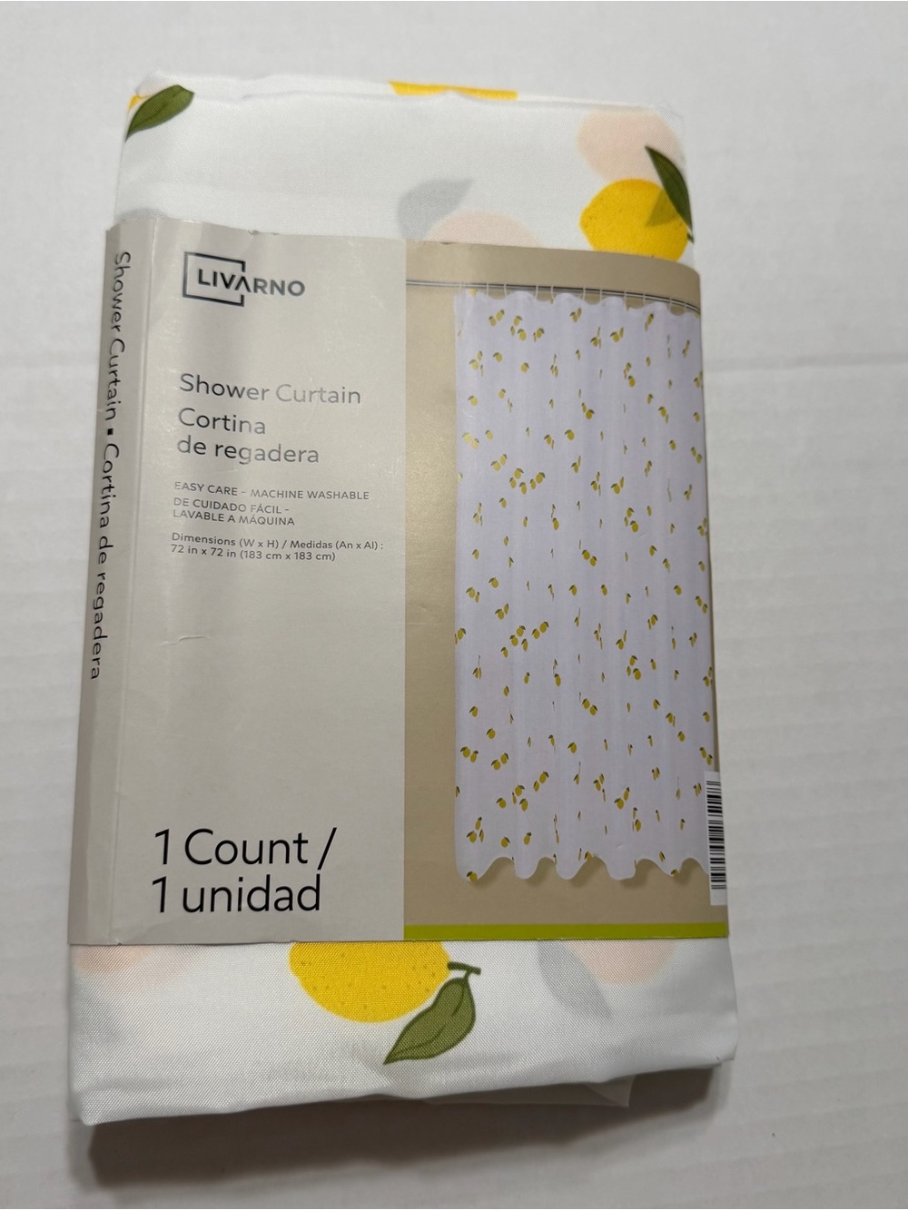 Yellow Lemon Shower Curtain